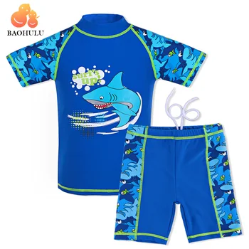 BAOHULU Marina Băieți Costume de baie costume de Baie Copii Desene animate Rechin Model UPF50+ Costume de Baie pentru Copii Lycra Vara Uzura de Înot