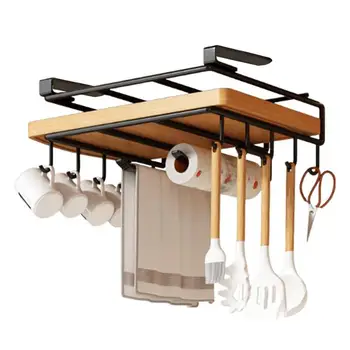 De Bucătărie Multifuncțional Cuier Cârlige De Fier Raft Liber De Pumn Raft Multifuncțional Cuier Pentru Gadget-Uri De Bucătărie Cabinet Dulap