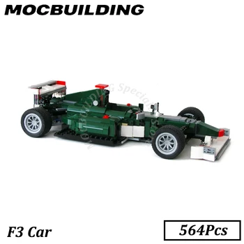 F3 Masina de Curse Model de Vehicul Display Moc Building Block Model Set DIY Caramida Jucărie Cadou Cadou de Crăciun