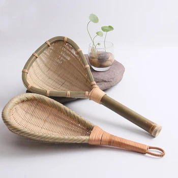 Manual De Bambus Strecurătoare Lingura Cu Mâner Bucătărie Acasă Gătit Instrument Strecurătoare Lingura De Taitei De Orez, Legume Fasole