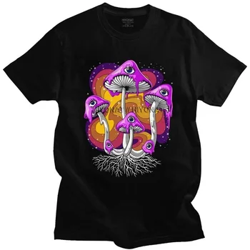 Moda Barbati Clasic Psihedelice Psilocibina Harajuku T-shirt Ciuperci Magice Tricou cu Mânecă Scurtă Tricou de Vară Ciuperci Tees