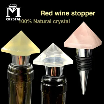 Naturale Cristal Piramida Dop De Vin Acasă O Colecție De Vinuri Vin Rosu Dop De Sticlă De Cristal Vid Seale Dopuri De Vin Reutilizabile