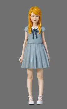 Nevopsită Kit 1/35 Fată Blondă înaltă 4cm figura Istorică materialele necolor Figura Rășină Kit Transport Gratuit