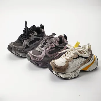 Noua Moda pentru Copii Pantofi Casual Băiat Adidași 6 La 12 Ani Platforma Indesata Adidasi Casual Copii de Tenis, Pantofi de Sport pentru Băiat