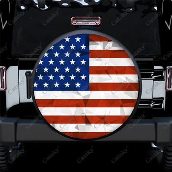 Personalizate cu Steagul American de Schimb Auto Anvelope de Acoperire rezistent la apa Anvelopa Roții de Decorare pentru a Proteja Masina Camion SUV Rulotă 14-17inch