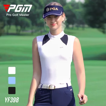PGM Golf pentru Femei Cămăși de Vară Respirabil Rândul său, în Jos Guler Simplu Îmbrăcăminte uscare Rapidă Doamnelor Slim Fit Polo Vesta Topuri YF398