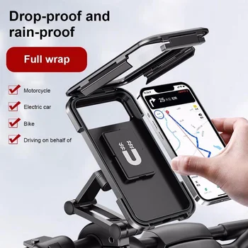 Rezistent la apa Motocicleta Suport de Telefon Mobil Suport Universal Bicicleta GPS 360° Pivotant Reglabil Motocicleta Suport de telefon Mobil