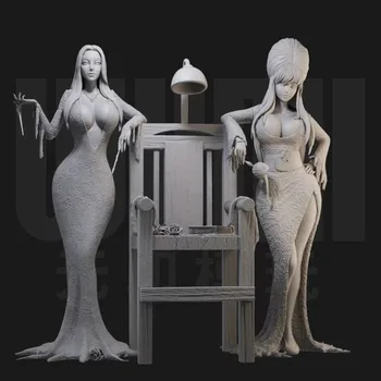 1/24 Scară de Rășină Figura Modelul Asamblat Kit Fantezie Hobby-ul in Miniatura Vrăjitoare Diorama Statuie Neasamblate și Nevopsite Transport Gratuit