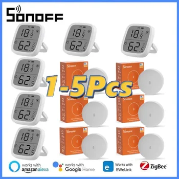 1-5PCS SONOFF SNZB-02D/SNZB-02P Zigbee Inteligent de Temperatură Senzor de Umiditate Cu LCD Ecran de Control Prin intermediul EWeLink Alexa de Start Google