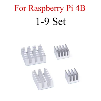 1 - 9 Set de Aluminiu radiator de Răcire Chiuveta Cooler Radiator 4buc Kit Radiator Pentru Raspberry Pi 4 Model B Argint