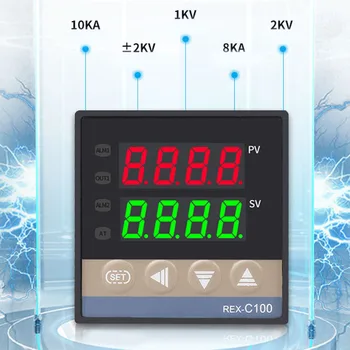 1 buc AC 220V Cuptor Controler de Temperatura REX-C100 Termocuple/PT100 Multiple de Intrare Ieșire Releu Termostat 0-400℃