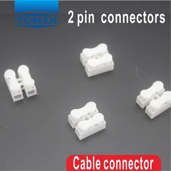 100buc 2 pin împinge rapid conector de cablu terminal Terminal Cabluri 10A 250V