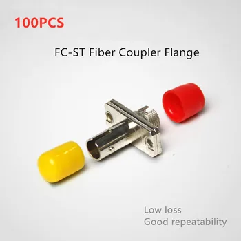 100BUC Pierderi Reduse FC-ST adaptor de fibra optica Simplex flanșă de cuplaj FC ST Conector de Fibra Optica Flanșă Atenuator Optic