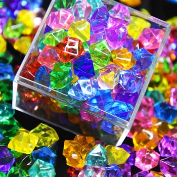 100buc Plastic, Pietre, Boabe de Gheață 11*14mm Colorate Pietre Mici Copii Bijuterii Pietre Acrilice mai Bine Diamante Jucărie