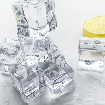 100buc set Simulat Icerealistic Aspectul Acrilice Cuburi de Gheata Peste 100 de Piese În Cantitate Durabil
