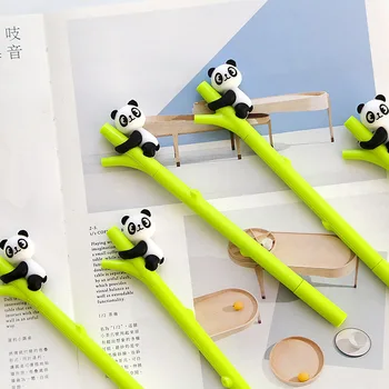 120PCS coreean Papetărie Drăguț Desene animate Pen Scoala de Moda Birou Kawaii Aprovizionare Panda Bambus Animale Pix cu Gel