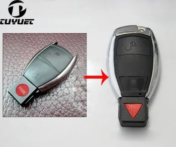 2+1 Butoane Actualizarea Modificat de la Distanță Inteligent Coajă Cheie pentru autoturism Mercedes-Benz Spații Cheie Cazul+Suport Baterie+Cheie Lama