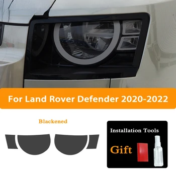2 piese Auto Faruri Folie de Protectie Faruri Negru Transparent TPU Autocolant Pentru Land Rover Defender 2020-2022 Dotari