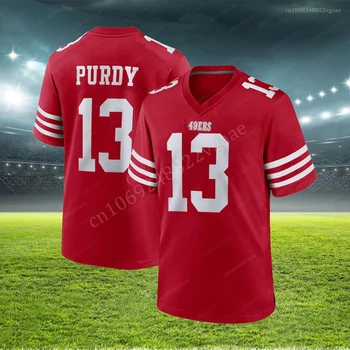 2023 American San Francisco Fotbal Jersey Short Sleeve V Gât T Cămașă Femei Bărbați Rugby Haine 49Erss