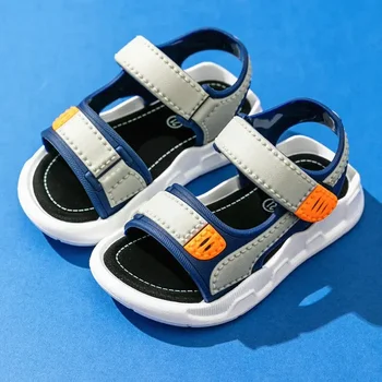 2023 de Vara pentru Copii Baieti Sandale din Piele pentru Copii Pantofi Copii Plat Copil Plaja Pantofi Sport Moale anti-alunecare Casual Copilul Sandale
