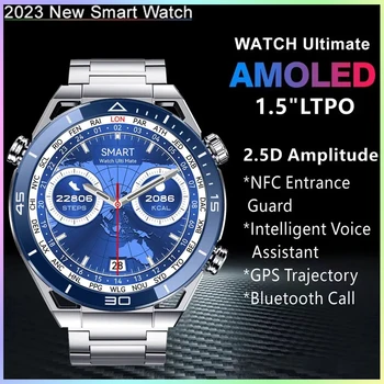 2023 Nou DT Ultra Mate Ceas Inteligent Oameni de Încărcare Wireless NFC Bluetooth Apel GPS Tracker de Fitness Brățară de Afaceri Smartwatch