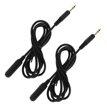 2X 6,35 Mm(1/4Inch) Mufă Stereo de sex Masculin La 6,35 Mm(1/4Inch) de sex Feminin Cablu, Placat cu Aur Cablu Audio Stereo Cablu,(1.8 M)