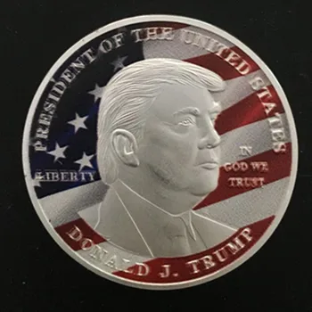 5 buc Donald Trump argint placat cu 40 mm președintele Americii de suveniruri monede insigna