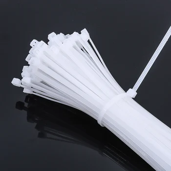 500Pcs cabluri Nailon Reglabil Auto-blocare Cablu Cravate Curele de Fixare Bucla din Plastic Reutilizabile Legături de Sârmă Pentru Biroul de Acasă