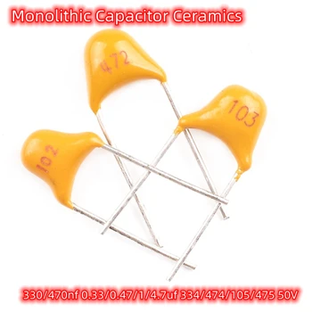 50pcs Monolit Condensator 330/470nf 0.33/0.47/1/4.7 uf 334/474/105/475 50V Ceramice MLCC