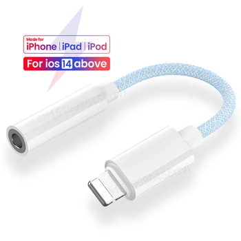 8 Pin 3.5 mm Jack AUX Cablu Pentru iPhone 14 13 12 Pro Max Căști Adaptor TPE Audio Conector de Cablu Splitter Pentru iOS 14 de mai Sus