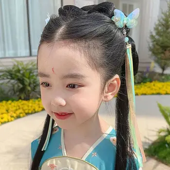 Accesoriu De Par Drăguț Imitație Pearl Floare Frizură Copii Agrafe De Par Stil Chinezesc Clip De Păr Pălărie Fată Ac De Păr