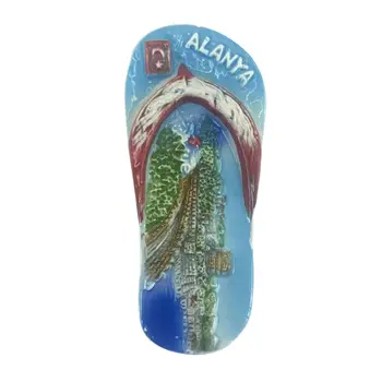 Alanya Turcia Magnet De Frigider De Suveniruri Flip Flops Memorial De Călătorie Magnetic Frigider Autocolante Cadou Home Decor Accesorii