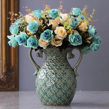 American vaza ceramica living desktop aranjament floral creativ stil European pridvor TV cabinet ornamente decorative