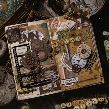 Antic De Epocă, Obiecte De Hârtie Materiale Decorative Gol Card De Scrapbooking Eticheta Jurnal De Papetărie Album Junk Jurnalizare Planificator