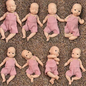 Attyi 8 Alegeri 11inch Mini Silicon Baby Doll Full Body Solid Silicon Renăscut Baby Doll DIY Nevopsit Nou-născutului Baby Doll
