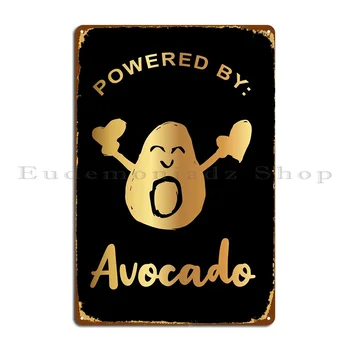 Aur Alimentat De Avocado 22 De Metal Semn Poster Ruginit Petrecere Plăci Crea Personalizate De Perete De Peșteră Tin Semn Poster