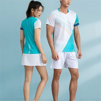 Badminton Tricouri și pantaloni scurți Bărbați și Femei shuttlecock tricou fusta Tenis Badminton treninguri maneci Scurte trening Sport