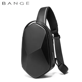 BANGE Hard Shell Design USB 3.0 pentru Încărcare Geanta Crossbody, Umăr s de sex Masculin rezistent la apă Scurtă Călătorie Chest Pack pentru Barbati Sling