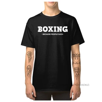 Barbati Tricouri de Box Pentru că Oamenii Suge Imprimate Pe Tricouri din Bumbac 100% O de Gât pentru Bărbați Tricouri la Modă Tricou de Vara/Toamna