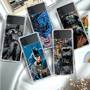 Batman Drăguț de Lux Caz Pentru Samsung Galaxy Z Flip 5 3 4 5G Funda Z Flip3 Clar PC Greu la Șocuri Spate Telefon Coque