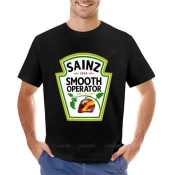 Carlos Sainz Buna Sos de Chili Tricou amuzant tricou grafic t shirt mens t shirt de vara tricou negru barbati tees