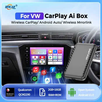 Carplay Ai Cutie Android 11 Magic Box Android Auto Wireless Carplay Adaptor QCM2290 Pentru VW Passat Tiguan Touran Magotan Bora Polo