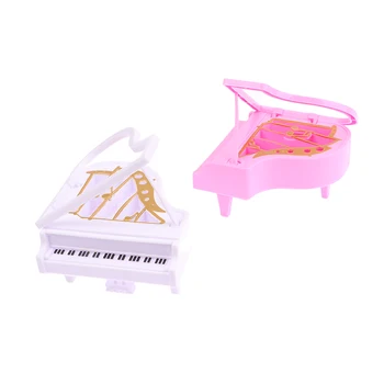Casă de păpuși Mini Simulat Pian Instrument Muzical Modele DIY Papusi Casa Mobila Scena Decor Creativ Ornamente