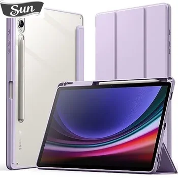 Caz pentru Samsung Galaxy Tab S9 FE Plus 12.4 SM-X610 cu Suport Stilou Pentru Tab S9FE+ Transparent Capacul suportului, Auto Wake/Sleep