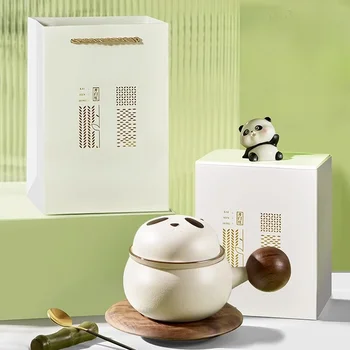 Ceramica Panda Pentru Prepararea De Ceai Ceașcă De Ceai De Separare Ceașcă De Uz Casnic Cana De Nuci Se Ocupe De Ceașcă De Cafea Creative Set Cadou