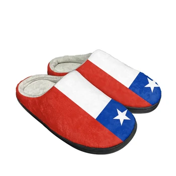 Chilian Pavilion Chile Mândrie Patriotică Personalizate Papuci Mens Sandale Femei Pluș Casual Incalzi Pantofii Termic Confortabil Papuci De Casă