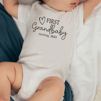 Copilul Anuntul Bodysuit Nepotul În Curând 2023 Nou-Nascut Salopeta De Vara Unisex Romper Corpul Sarcinii Dezvăluie Haine