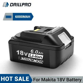 Drillpro Pentru Makita 18V Acumulator 3.0/4.0/5.0/6.0 ah Cu Indicator de Baterie Electrică Cheie pentru Makita BL1830 BL1840 Instrument de Putere