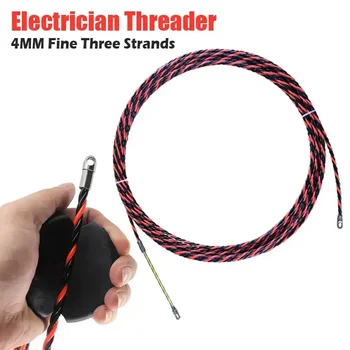 Electrician Threader Ghid Instalator Tragator 4mm Rope Cablu de tracțiune din Sârmă Elastică Threader Cablu Tragator Accesorii Pentru Reparații