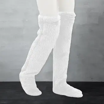 Femei Șosete Podea Caldă Confortabilă Over-the-genunchi Catifea Etaj Șosete Groase Anti-alunecare Încălzit de Picior pentru Unisex Confort Acasă Cald Iarna